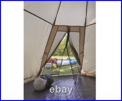 Camping Tepee Tent 10'x10' Outdoor Shelter Hiking Equipment Gear Center Zip Door