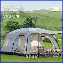 Camping Villa Luxury Tent 4 To 6 Poeple 2 Rooms Hallway Waterproof Easy Set Up