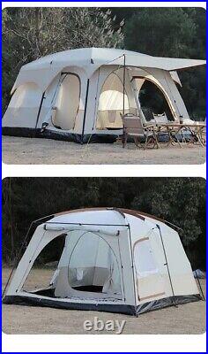 Camping Villa Luxury Tent 4 To 6 Poeple 2 Rooms Hallway Waterproof Easy Set Up