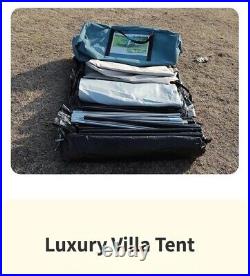 Camping Villa Luxury Tent 4 To 6 Poeple 2 Rooms Hallway Waterproof Easy Set Up