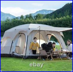 Camping Villa Luxury Tent 4 To 6 Poeple 2 Rooms Hallway Waterproof Easy Set Up