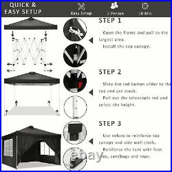 Canopy 10x10/20 Popup Tent Folding Gazebo Heavy Duty Sun Shade Waterproof UPF50+