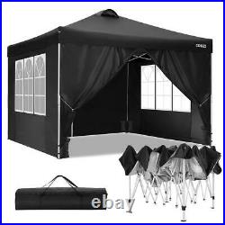 Canopy 10x10 Pop Up Patio Gazebo Outdoor Party Vent Tent Shelter with 4 Sidewalls