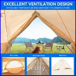 Canvas Bell Tent 3M 4-Season Glamping Hunting Camping Tent Yurt Stove Jack