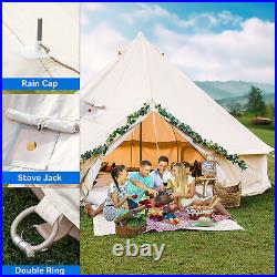 Canvas Bell Tent 3M 4-Season Glamping Hunting Camping Tent Yurt Stove Jack
