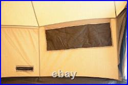 Canvas Bell Tent 3m, 4m & 5m, 100% Cotton Waterproof & Fire Retardant for Camping