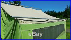 Canvas Tent Coleman American Heritage 12' X 9' X 7' 9 Tall Sleeps 6 Aluminum P