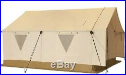 Canvas Wall Tent 10'x12' withAluminum Frame & Fire Retardant for Hunting & Camping