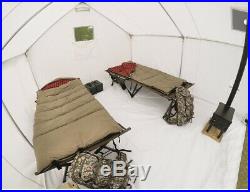 Canvas Wall Tent 10 x 12 Stove Opening Fire Retardant Mildew Weather Resistant