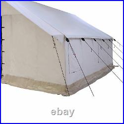 Canvas Wall Tent 12'x14' complete Bundle, Waterproof, 4 Season for Camping