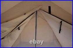 Canvas Wall Tent 8'x10' withAluminum Frame, Fire Retardant for Outfitter & Winter
