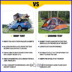 Car Roof Top Tent 2 Person 3 Person Camping Sleep Tent Hiking Outdoor with Ladder
