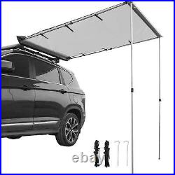 Car Side Awning Telescoping Poles Trailer Sunshade Rooftop Tent withCarry Bag