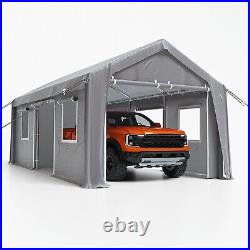 Carport 13'x20' Portable Garage, Heavy Duty Carport Canopy, Reinforced Steel Pol