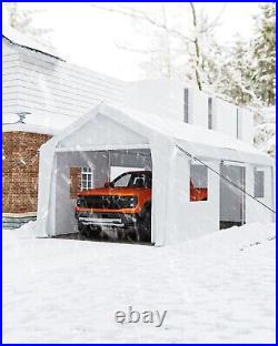 Carport 13'x20' Portable Garage, Heavy Duty Carport Canopy, Reinforced Steel Pol