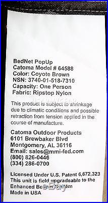 Catoma Adventure Shelters IBNS Improved BedNet System Coyote Brown