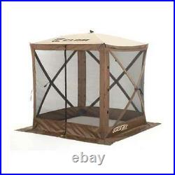 Clam Quick Set Traveler Portable Camping Gazebo Canopy Shelter, Brown (Used)
