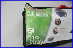 Coleman 2000032020 Elite Sundome Camping Tent LED Lights Weatherproof 6 Person