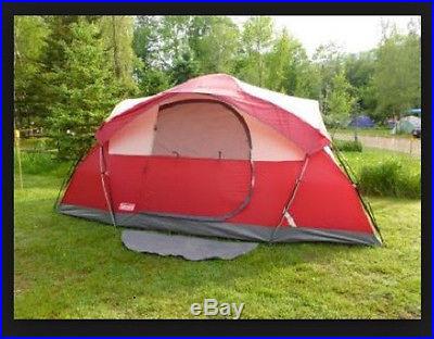 Coleman 8 Person Dome Tent Camping Outdoor Hiking Waterpoof Instant Family Room
