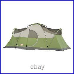 Coleman 8-Person Tent for Camping Montana Tent with Easy Setup (Green)