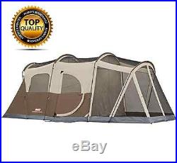 Coleman Camping Instant Tent Family 6 Person Hiking Hunting Front Porch 2 Rooms