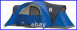 Coleman Camping Tent 8 Person Montana Cabin with Hinged Door Blue Brand New