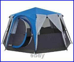 Coleman Cortes Octagon 8 Person Blue Family Tent Glamping Camping Outdoors