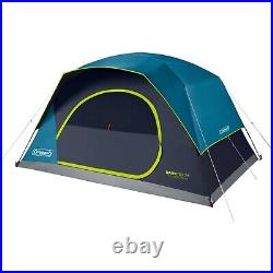Coleman Dark Room Sky Dome 8-Person Camping Tent Blue NEW