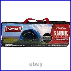 Coleman Dark Room Sky Dome 8-Person Camping Tent Blue NEW
