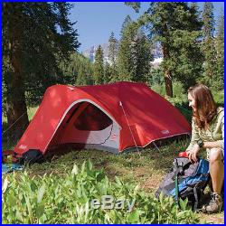 Coleman Hooligan 4 Person Waterproof Backpacking Camping Dome Tent with Rainfly