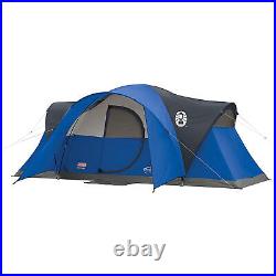 Coleman Montana 8 Person Cabin Camping Tent with Hinged Door, Blue (Open Box)