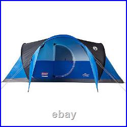 Coleman Montana 8 Person Cabin Camping Tent with Hinged Door, Blue (Open Box)