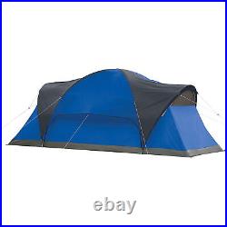 Coleman Montana 8 Person Cabin Camping Tent with Hinged Door, Blue (Open Box)