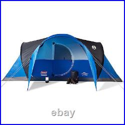 Coleman Montana 8 Person Cabin Camping Tent with Hinged Door, Blue (Open Box)