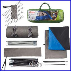 Coleman Montana 8 Person Cabin Camping Tent with Hinged Door, Blue (Open Box)