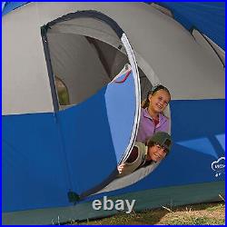 Coleman Montana 8 Person Cabin Camping Tent with Hinged Door, Blue (Open Box)