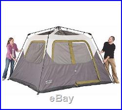 Coleman Signature 4 Person Family Camping Instant Cabin Tent with Rainfly 8 x 7