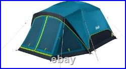 Coleman Skydome 4-Person Screen Room Tent with Dark Room Technology, Blue