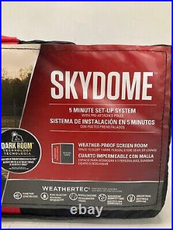 Coleman Skydome Camping Tent Dark Room Technology, 4-Person, 8ft X 7ft Black