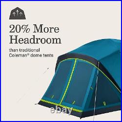 Coleman Skydome Camping Tent with Dark Room Technology & Screened Porch 4 person