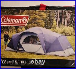 Coleman Skydome XL 12-Person Tent 20'x9'x7' 2000037528 Blue NIB