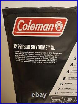 Coleman Skydome XL 12-Person Tent 20'x9'x7' 2000037528 Blue NIB