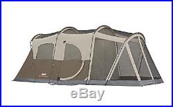 Coleman WeatherMaster Screen 6 Person Two Room Tent Hinged Door Camping Outdoor
