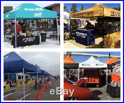 Commercial Ez Pop Up Canopy Tent 10x10 Easy Patio Gazebo+4 Side Walls+Carry Bag