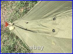 Complete Army Shelter 2 Half Tents with Poles and Stakes