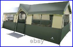 Deluxe 12 Person Outdoor Home Cabin Tent 2 Room LED Lights TV Screen Camping