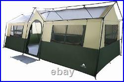 Deluxe 12 Person Outdoor Home Cabin Tent 2 Room LED Lights TV Screen Camping