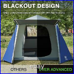 EVER ADVANCED 6 Person Blackout Camping Tent Instant Cabin Tents for Family with