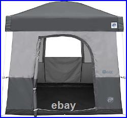 E-Z up Camping Cube Sport, Converts 10' Angled Leg Canopy into Camping Tent, Gre