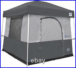 E-Z up Camping Cube Sport, Converts 10' Angled Leg Canopy into Camping Tent, Gre